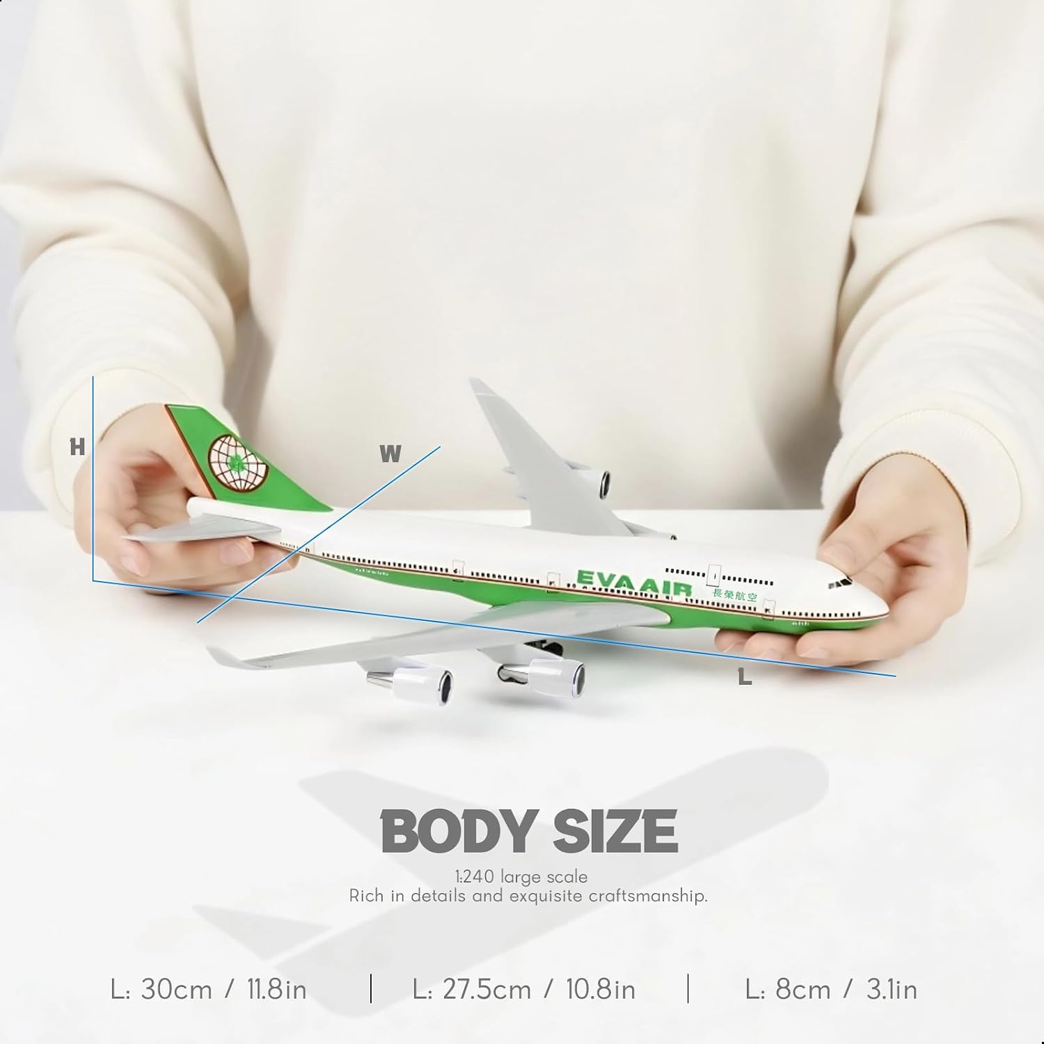 30cm EVA製 B747 模型飛行機 1/240スケール - Model Kit Eva のレビューと価格