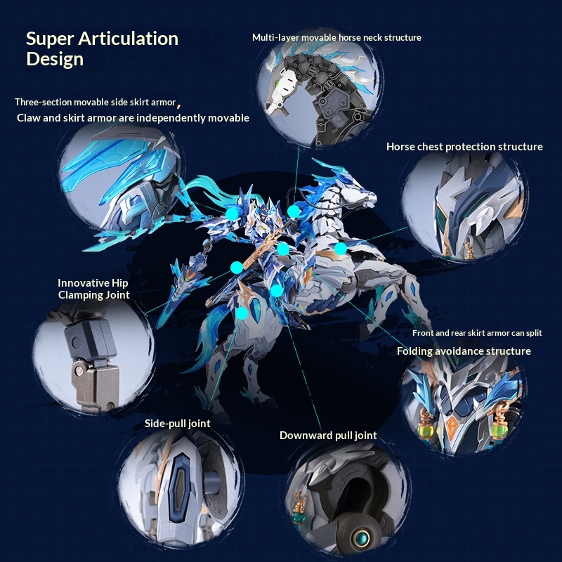 モトノクリアリック・趙雲メカモデル 馬に乗った合金製スケルト - Model Kit Lancelot のレビューと価格