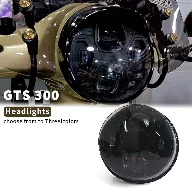 ベスパ用ラウンドLEDヘッドライトキット,黒とクロム,オート - Model Kit Vespa のレビューと価格